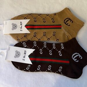 2pk Pattern Ankle Socks Trendy Everyday Fashion Socks